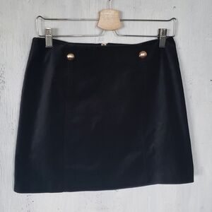Modcloth black velvet mini skirt nwt 6